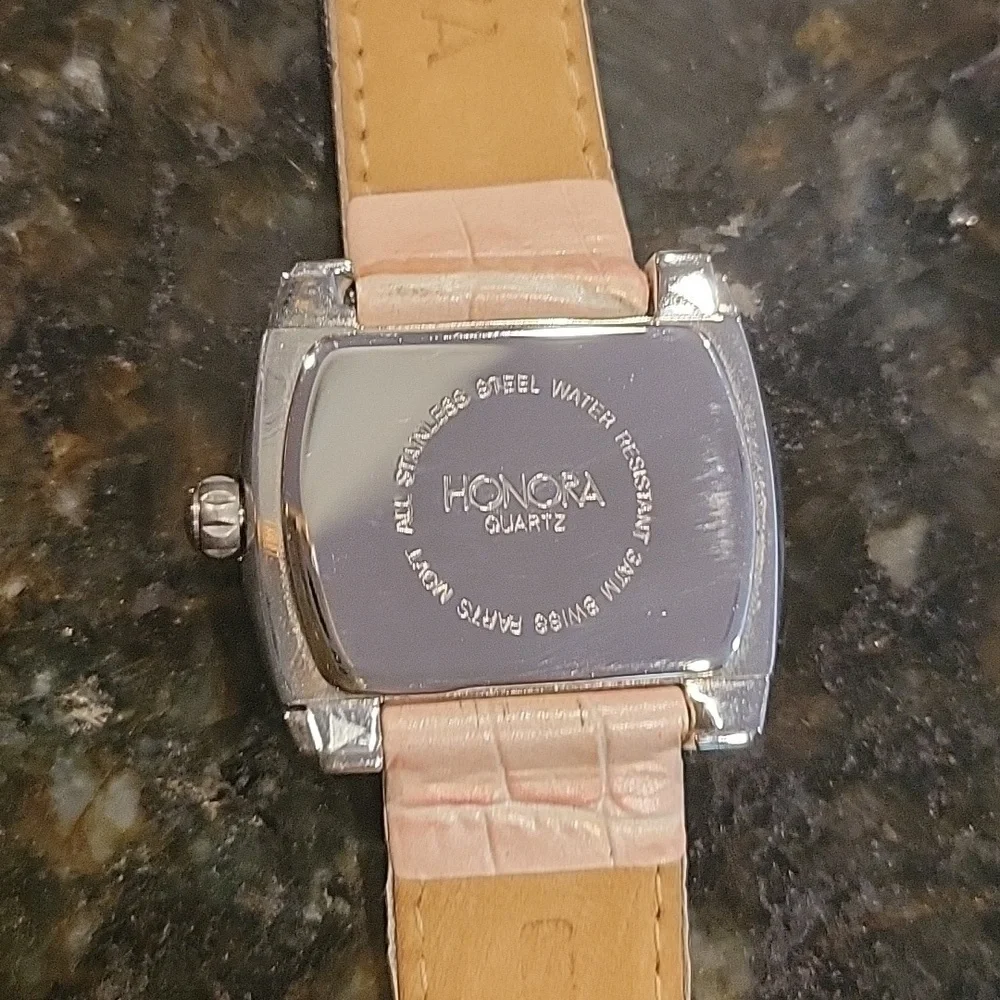 HONORA Watch Light Pink Genuine Leather